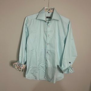STONE ROSE Size 3 (Medium) Aqua with Patterns Long Sleeve